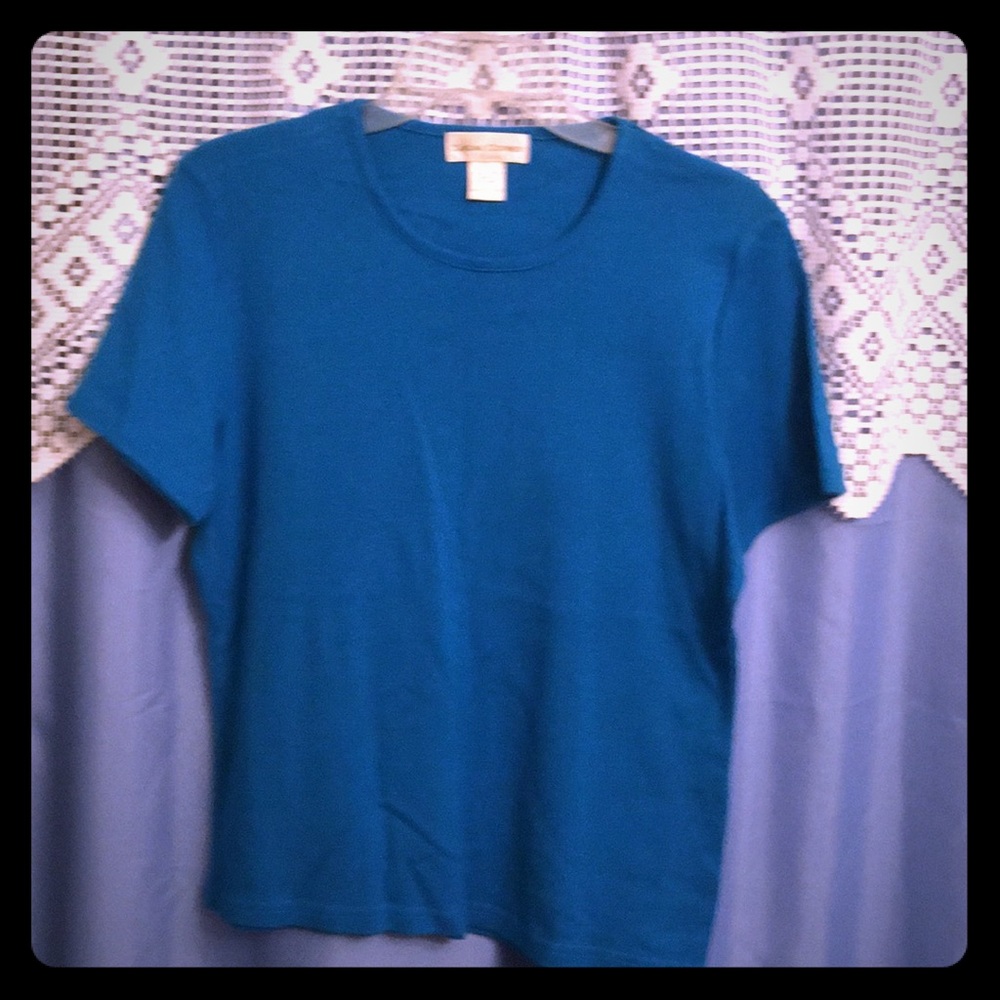 Tropical Blue Cotton Top